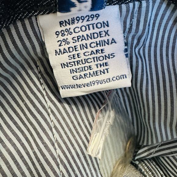 New Anthropologie Level 99 Denim Pencil‎ Skirt Sailor Button Front Size 29 - Picture 12 of 13